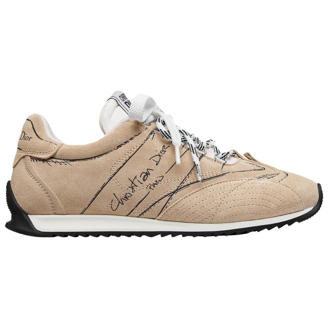 Женские повседневные кроссовки D Sketch Low top beige DIOR, бежевый — фото 3