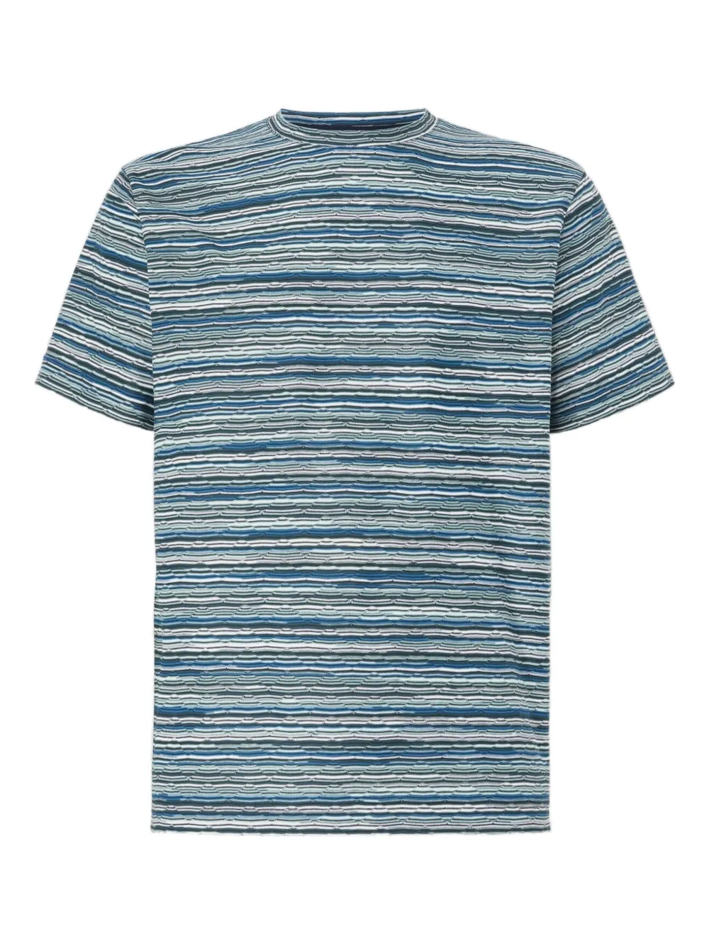 

Футболка с круглым вырезом и узором «пламя-зигзаг» Missoni, синий