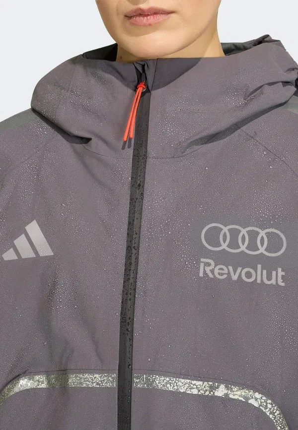 Куртка дождевик Audi revolut f1 team engineers & marketing rain jacket waterproof jacket Adidas Performance, серый страта — фото 4