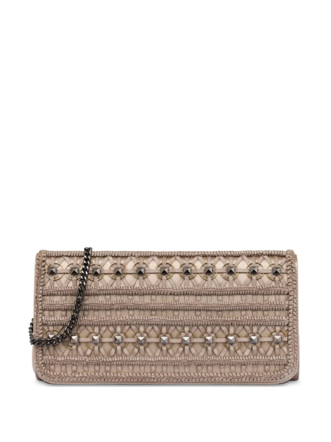 

Alberta Ferretti клатч с заклепками, нейтральный