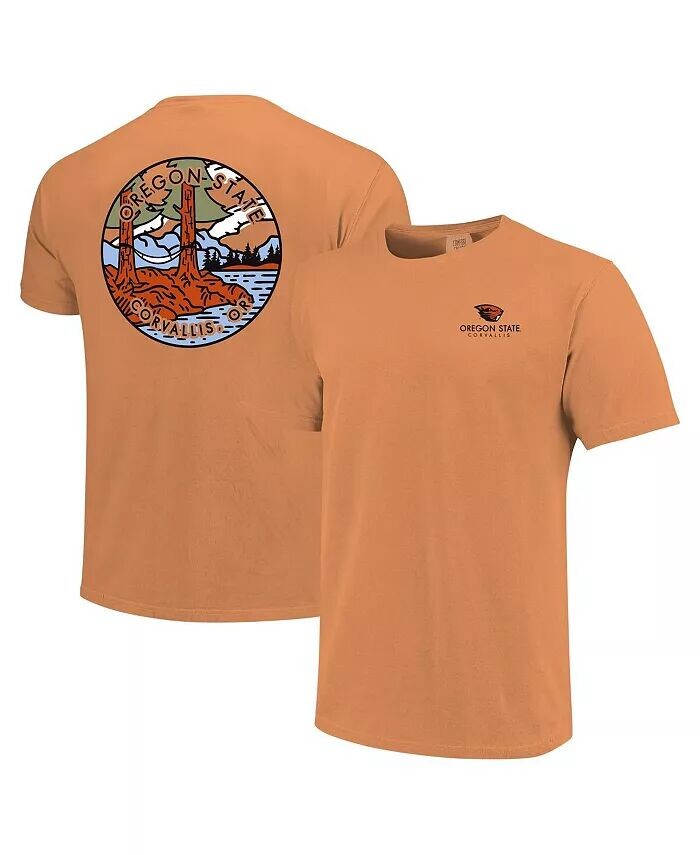 

Мужская и женская оранжевая футболка Oregon State Beavers Scenic Comfort Colors Image One