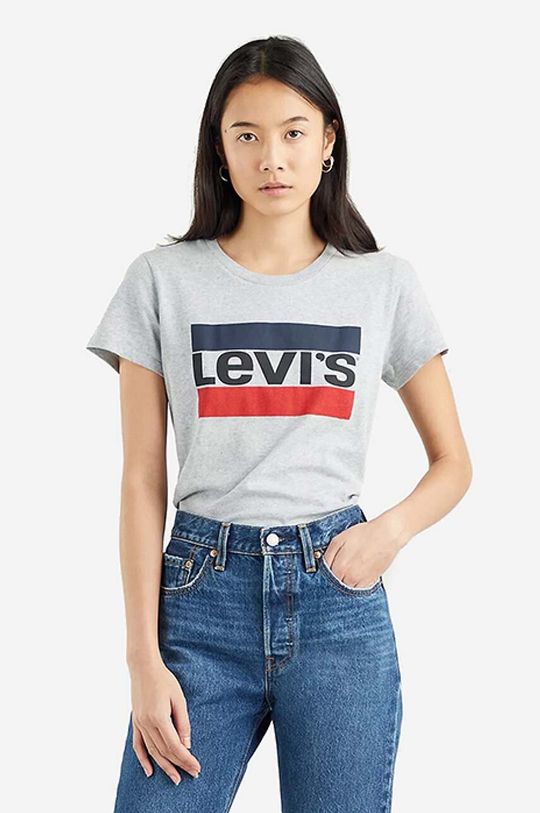 

Хлопковая футболка The Perfect Tee Levi's, серый