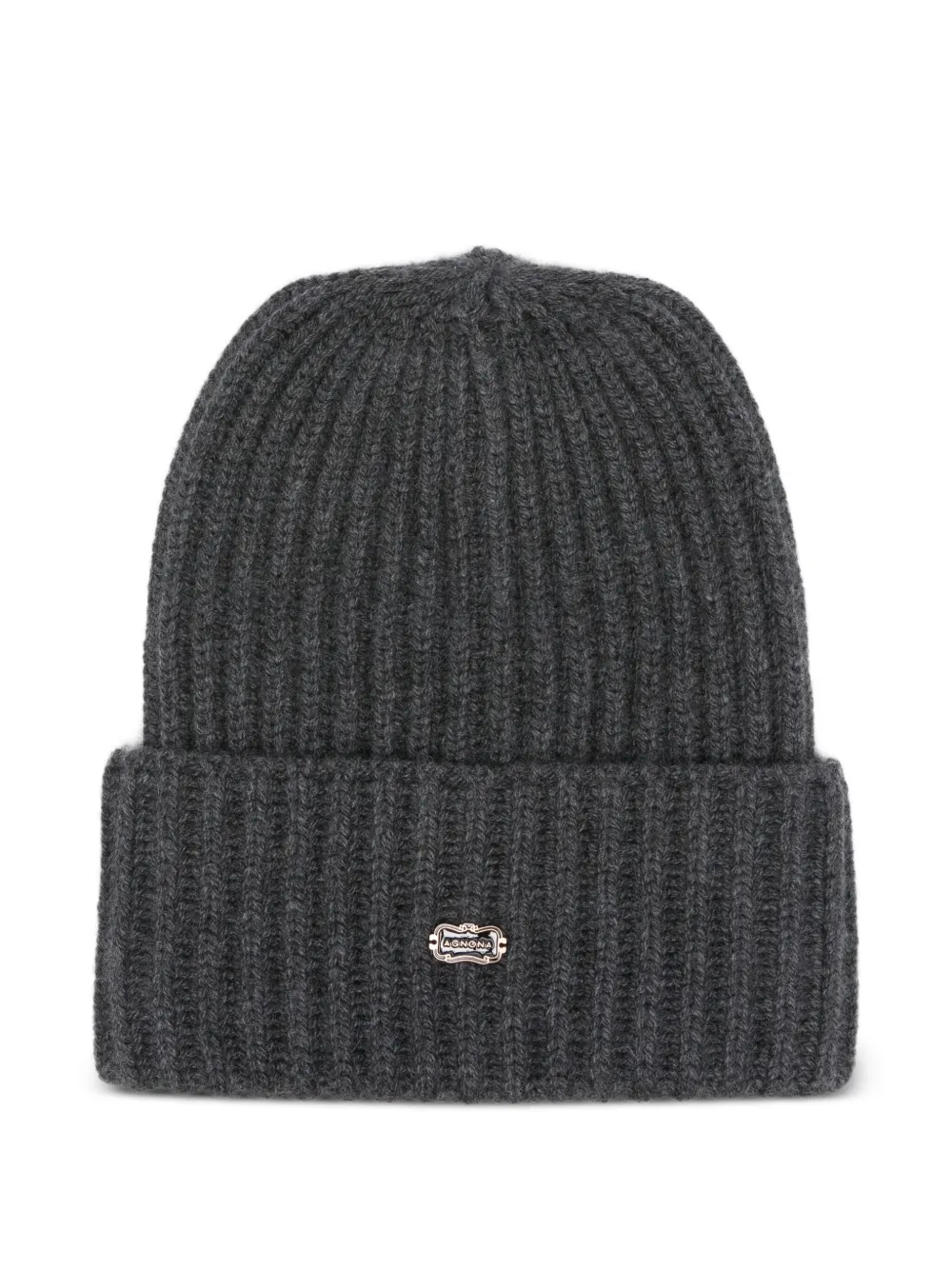 

Шапка с логотипной нашивкой Agnona, серый