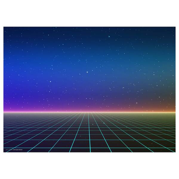 

Placemat retro synthwave (набор из 4 шт.) Tischsetmacher, синий