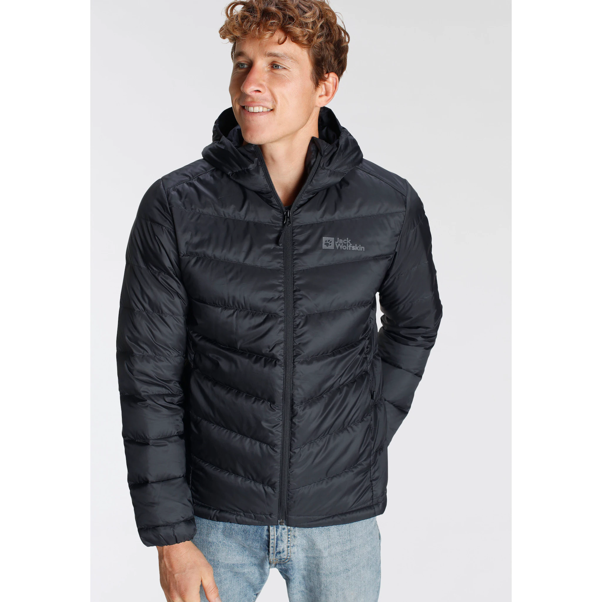 

Пуховик Jack Wolfskin "HOLLENBERG", с капюшоном, цвет Phantom