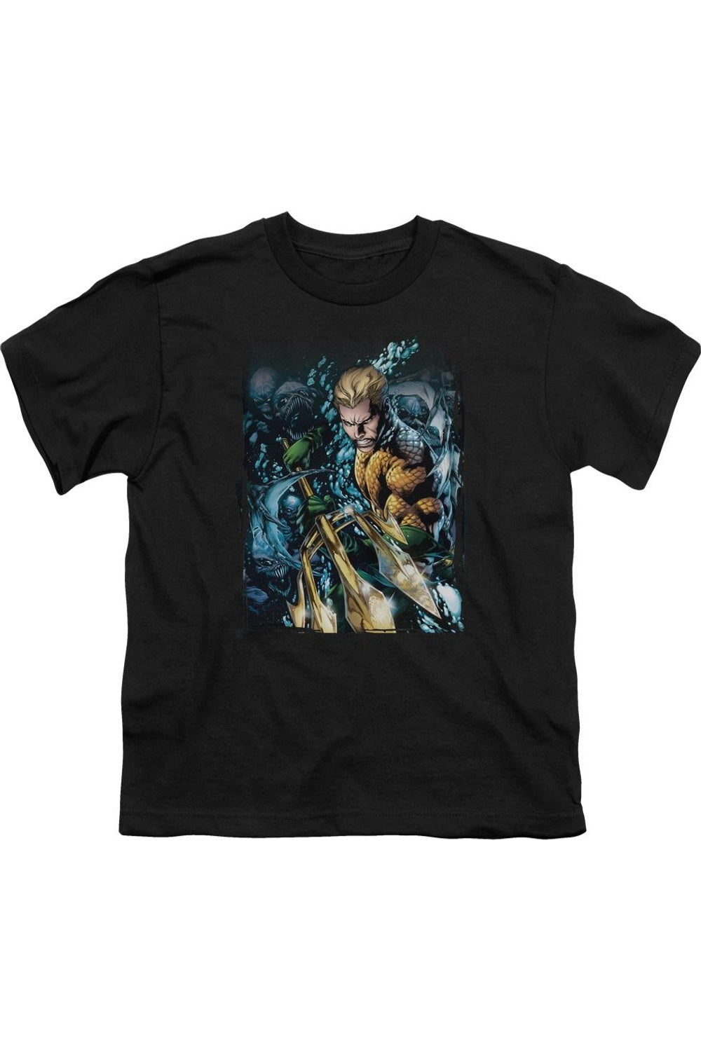 

Футболка с коротким рукавом для детей Justice League of America Aquaman #1 Gildan, черный