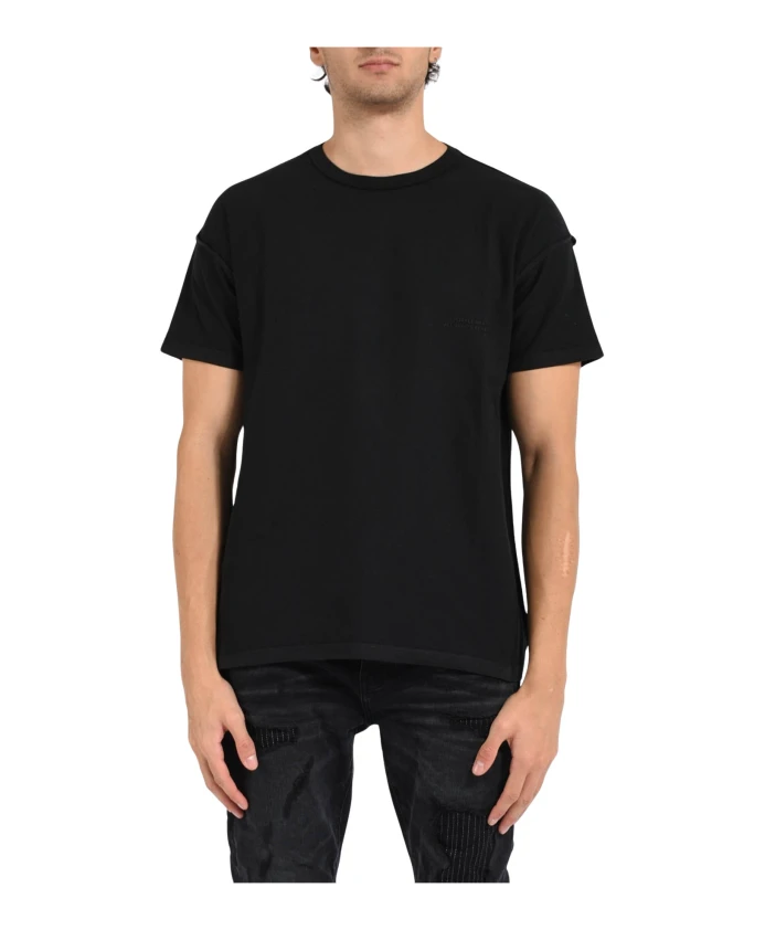 

Текстурированная футболка, вывернутая наизнанку Purple Brand, черный