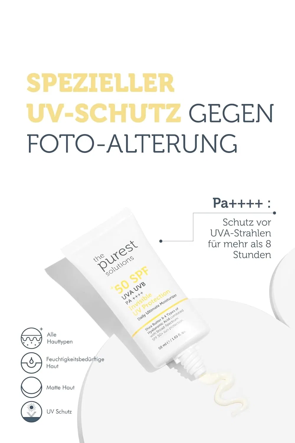 Увлажняющий солнцезащитный крем SPF 50 The Purest Solutions — фото 4