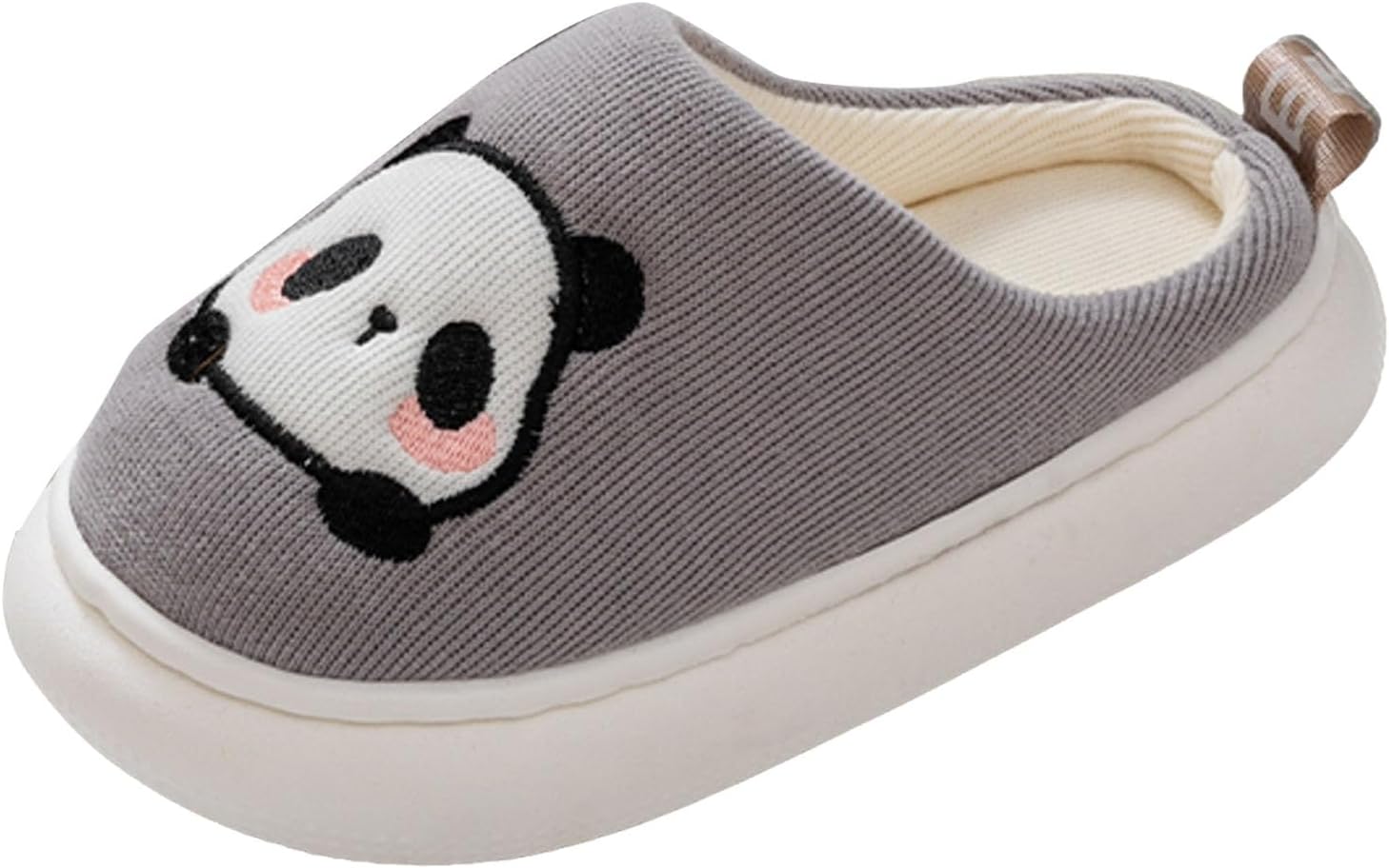 

IWIHMIV Детские удобные нескользящие тапочки с мультяшными персонажами для мальчиков и девочек, милые домашние и мягкие хлопковые тапочки, серый