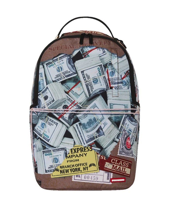 

Рюкзак для экспресс-доставки на ночь, бело-коричневый Sprayground, мультиколор