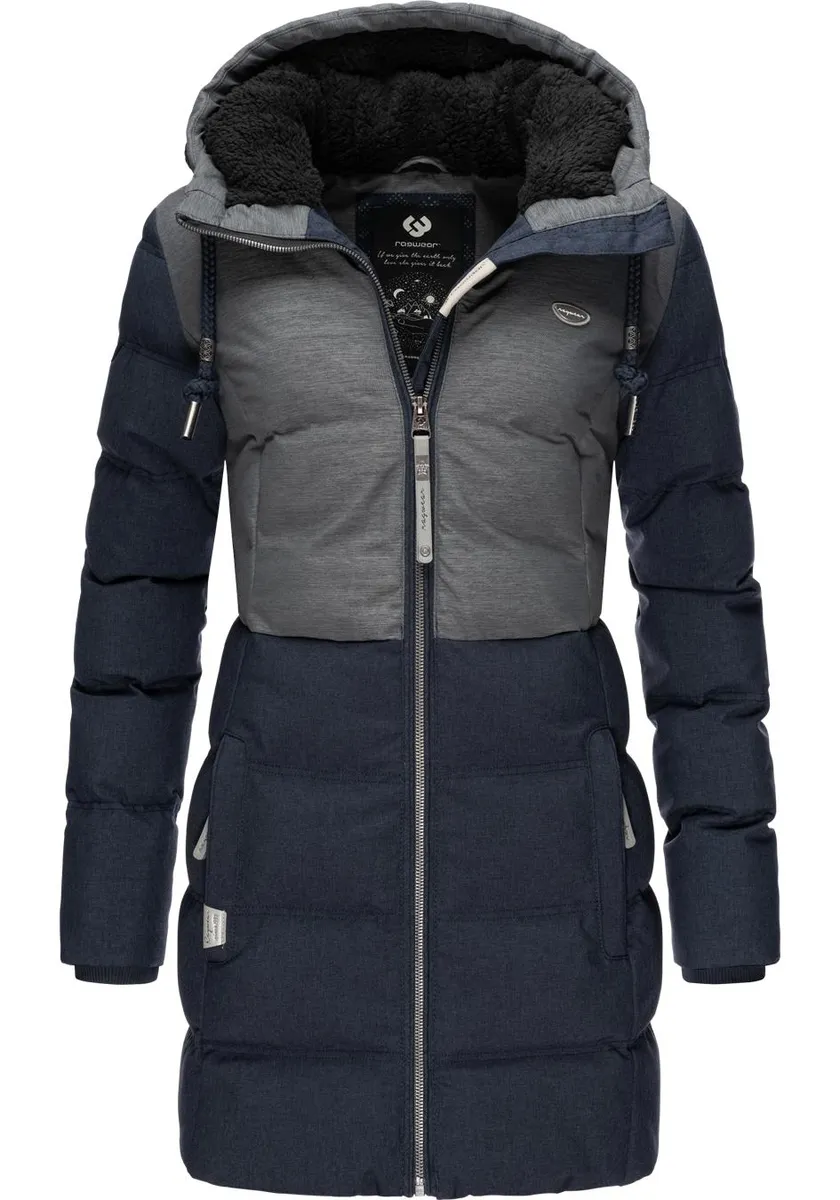 

Зимняя куртка Ragwear "Ashani Block Intl.", с капюшоном, стильная зимняя парка с капюшоном на подкладке, синий