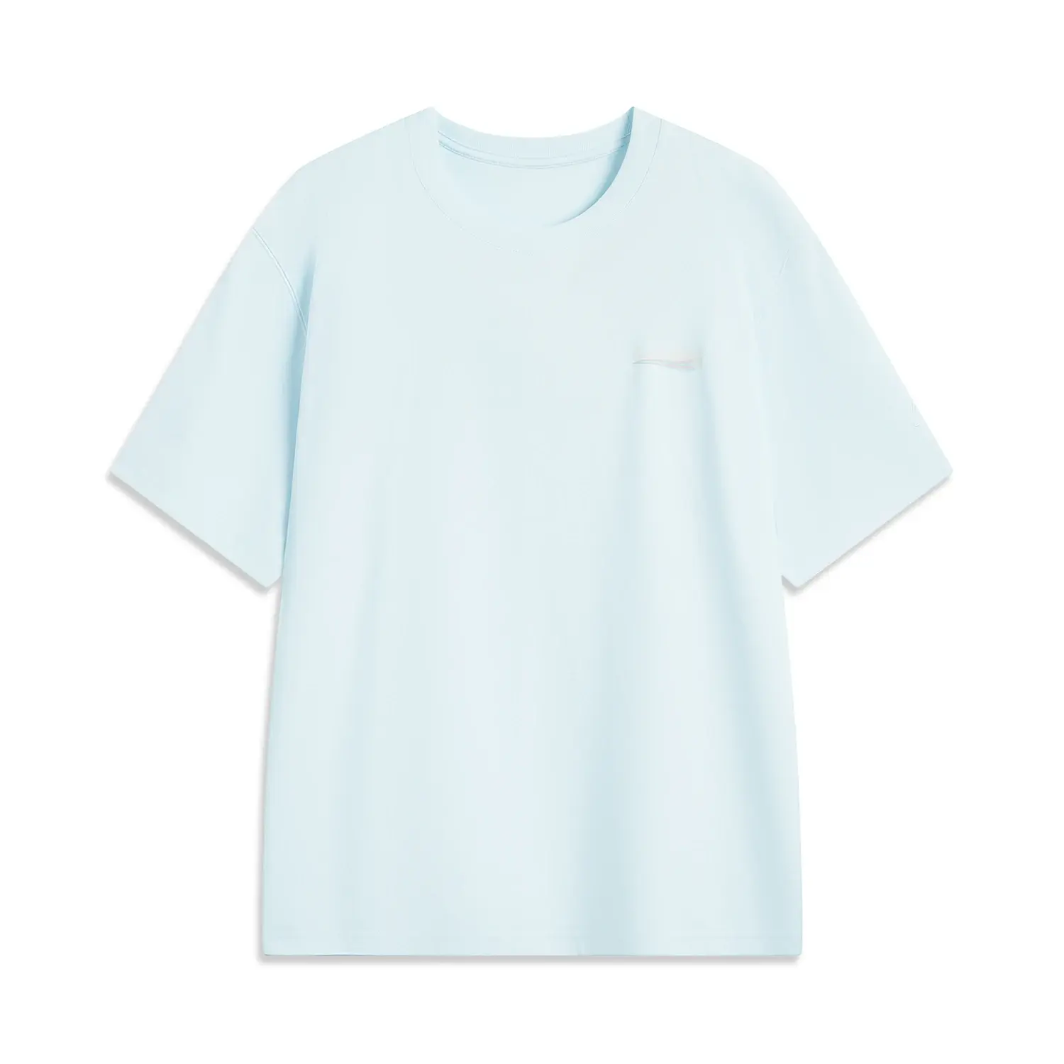 

LINING Футболка унисекс светло-голубого цвета, Синий, LINING Футболка унисекс светло-голубого цвета