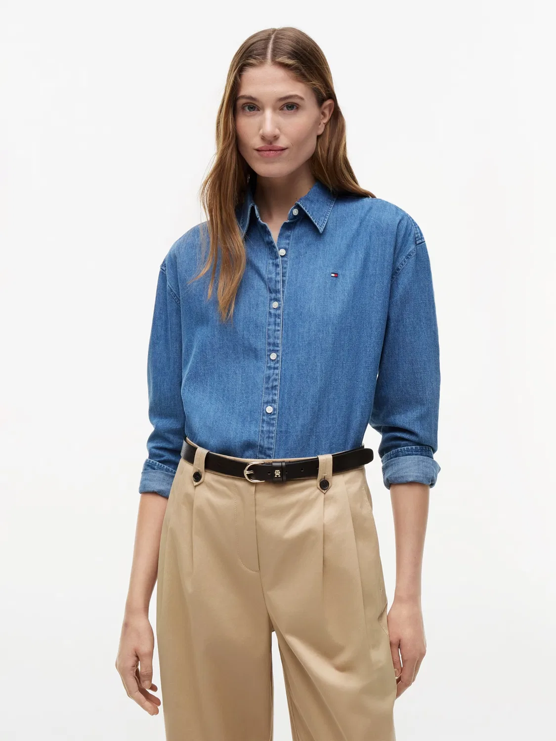Блузка Tommy Hilfiger, Blue Denim — фото 3
