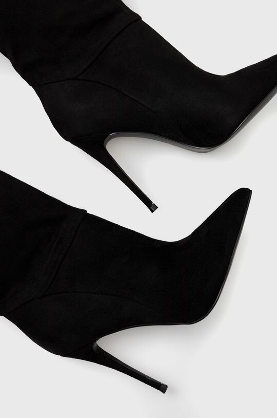 Женские сапоги Steve Madden высокие на каблуке, черный — фото 4