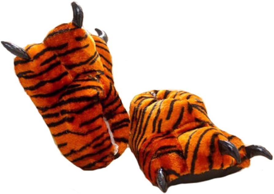 

Домашние тапочки TONWHAR для взрослых унисекс, с мультяшным дизайном и лапками, коричневый