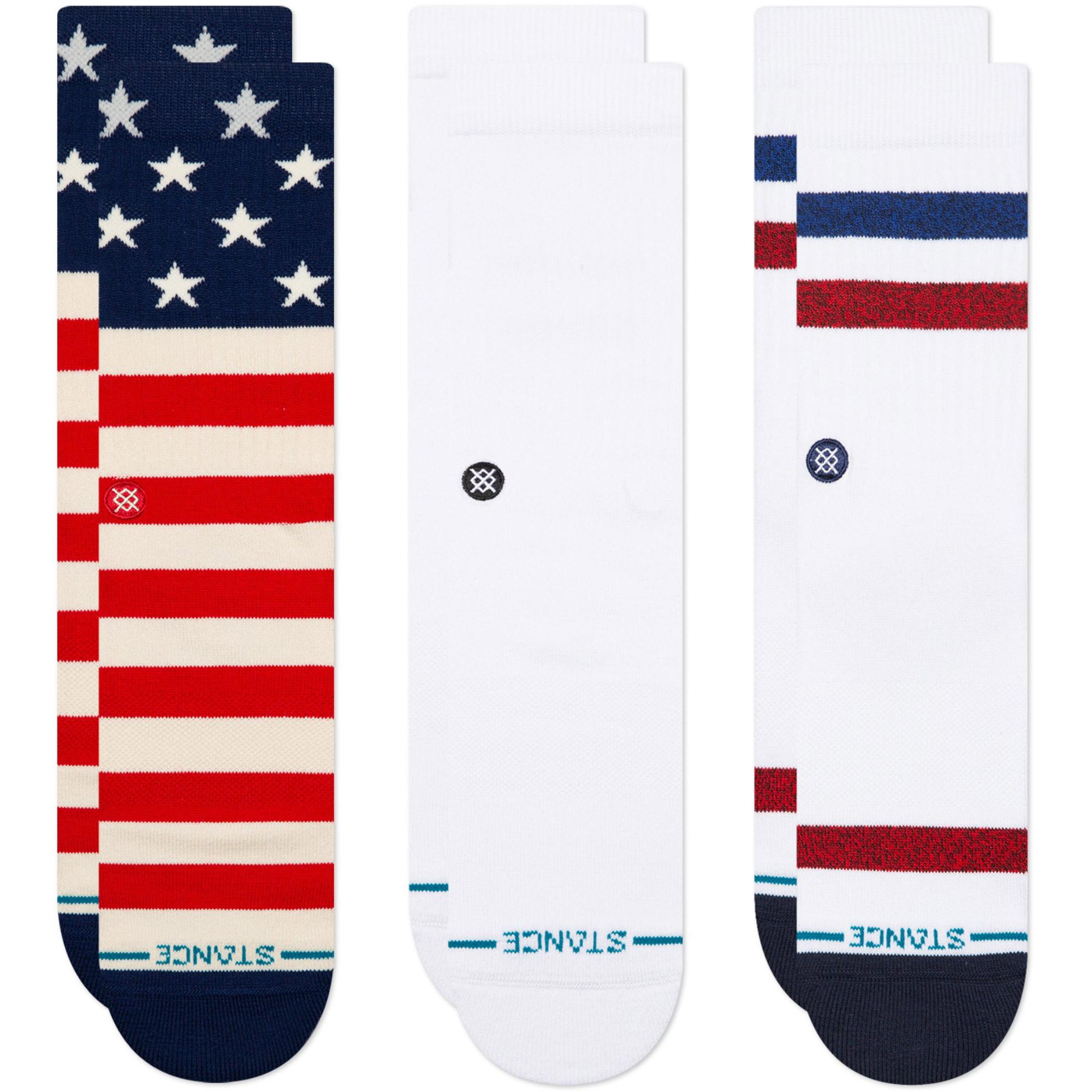 

Мужские хлопковые носки средней высоты, комплект из 3 пар. Stance, Americana/Multi