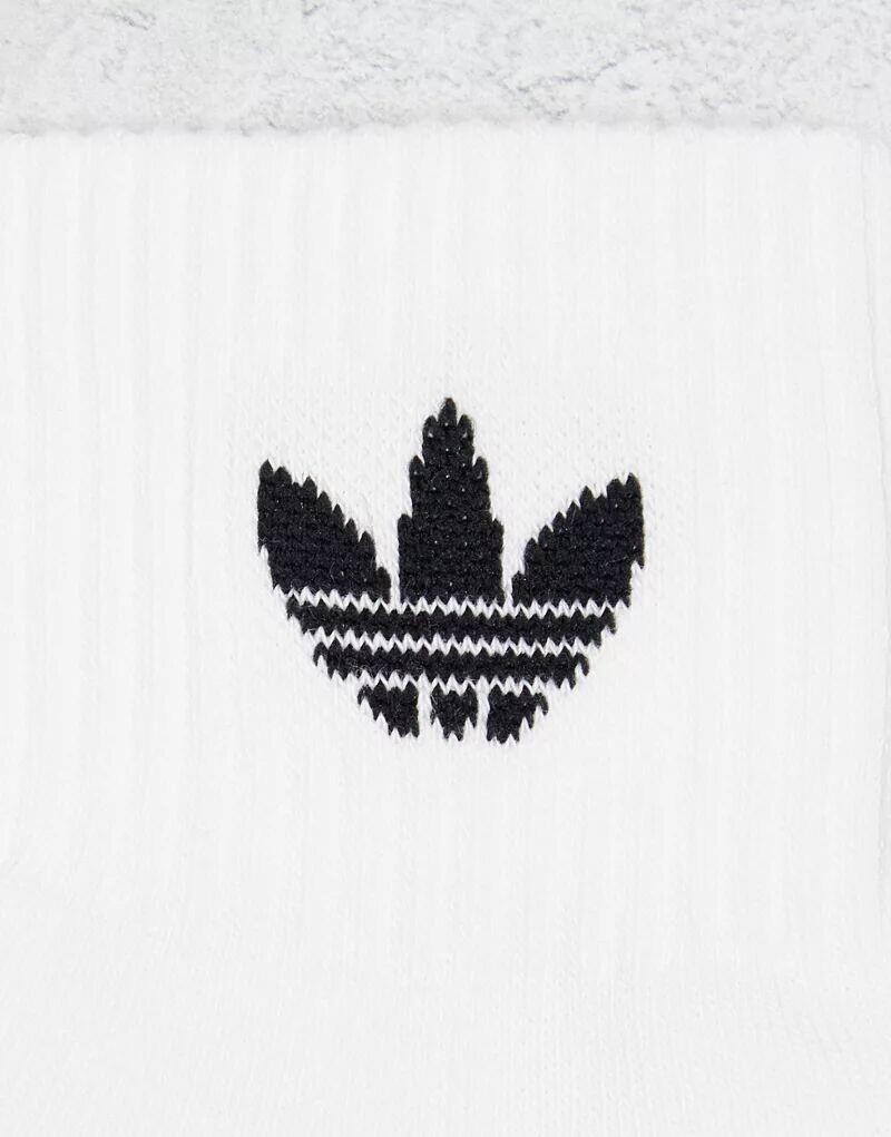 Комплект из трех белых носков adidas Originals — фото 4