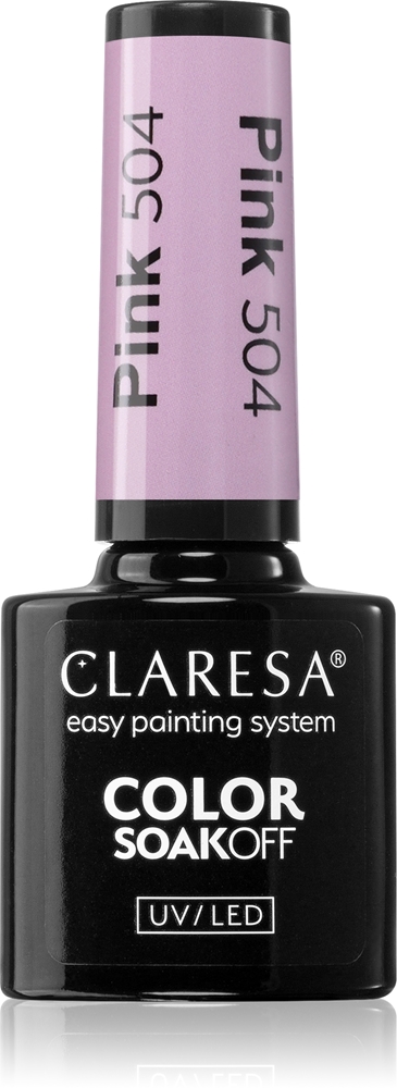 

Гель-Лак для ногтей Soakoff UV/LED с цветным шариком Claresa, atspalvis pink 504 5 гр