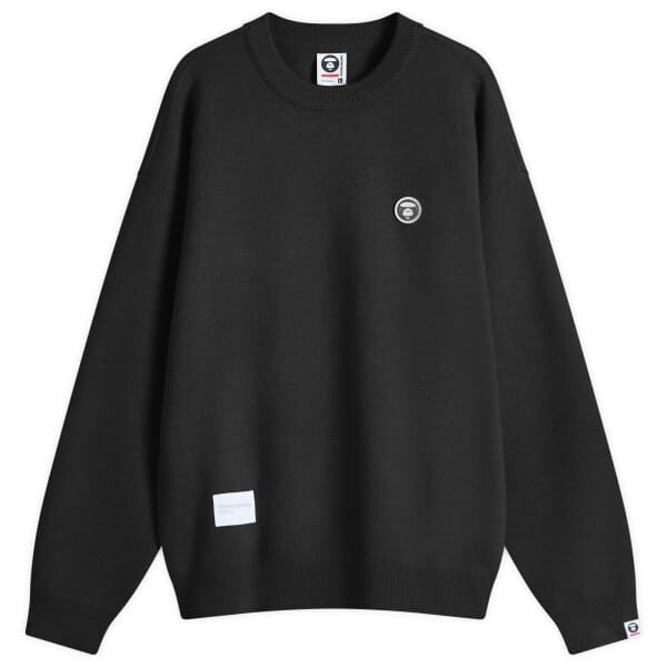 

Aape now камуфляжный значок вязаный свитер Aape By A Bathing Ape, черный