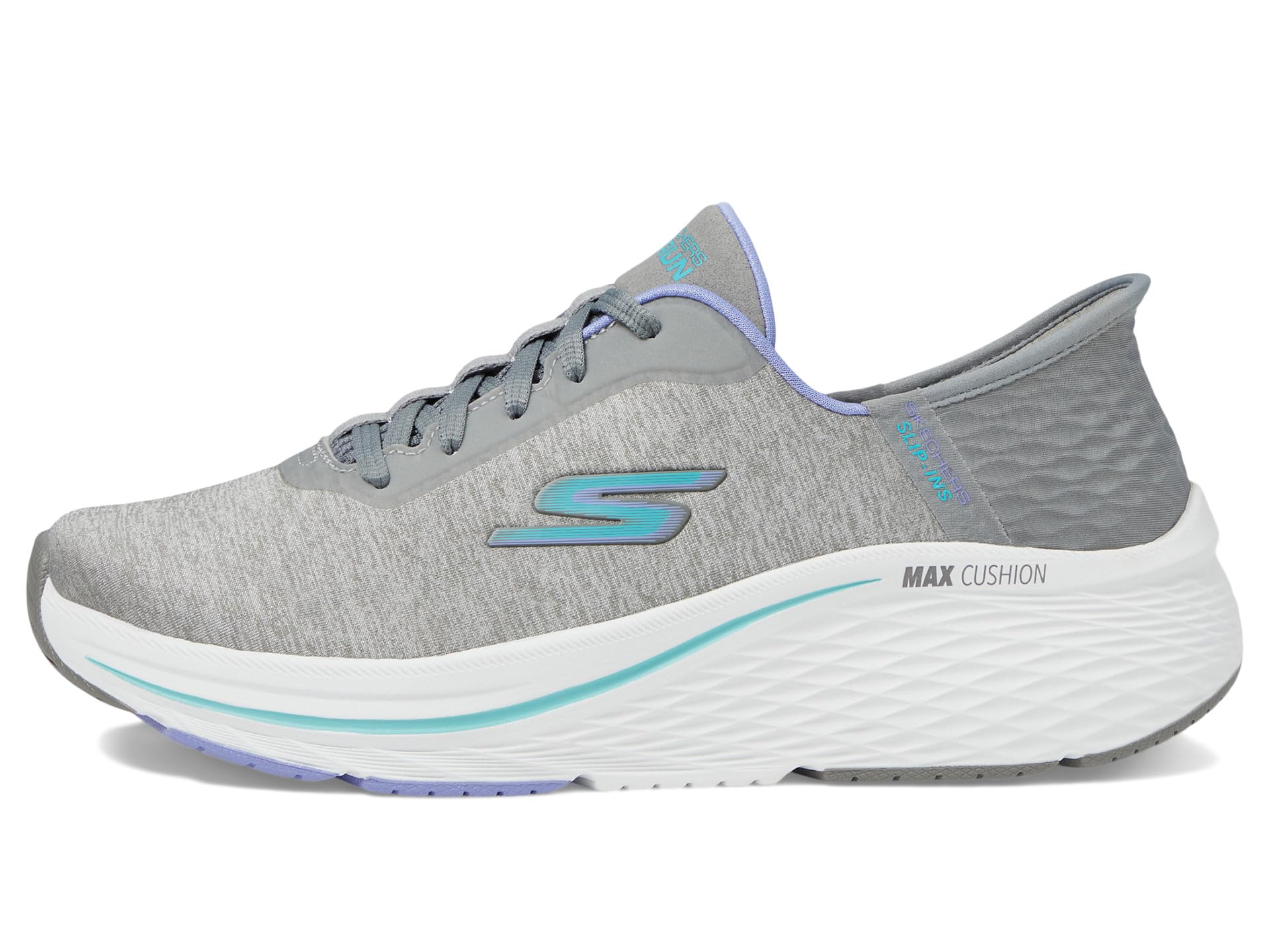 Кроссовки SKECHERS Max Cushioning Elite 2.0 Prevail Hands Free Slip-Ins, Gray/Blue — фото 4