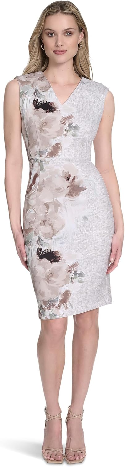 

Calvin Klein Женская безрукавка с V-образным вырезом, Khaki Multi