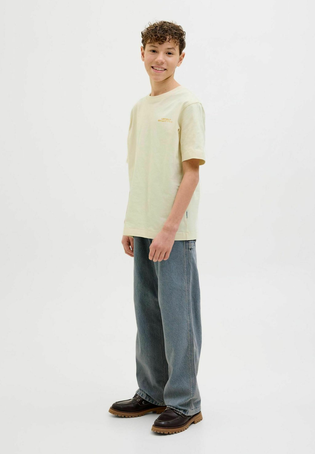 

Футболка с принтом Jack & Jones Junior, бежевый