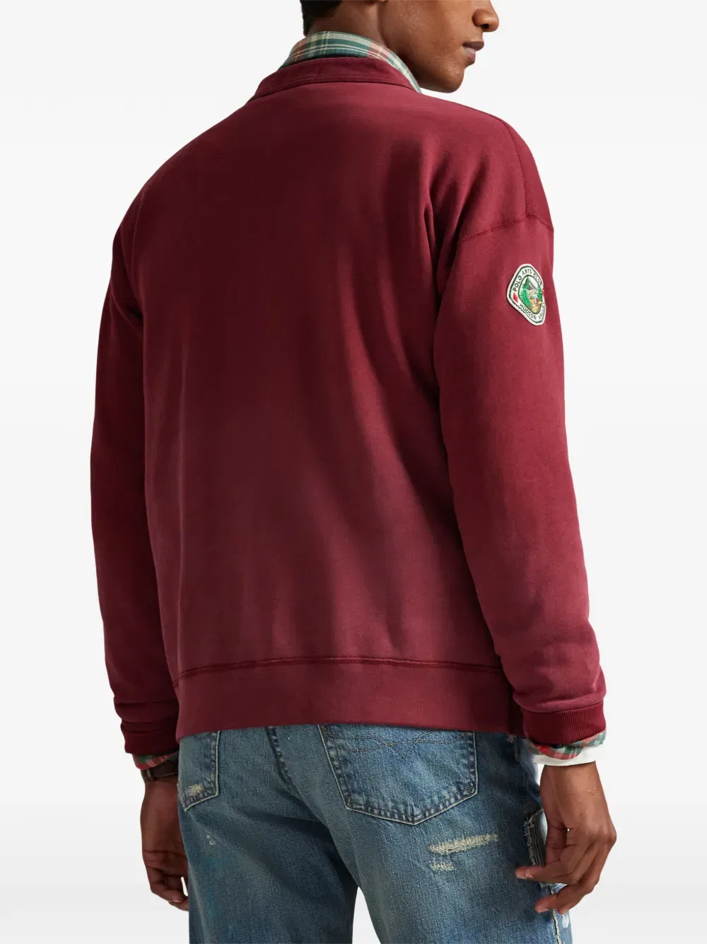 Кардиган с вышитыми пуговицами Polo Ralph Lauren, красный — фото 4