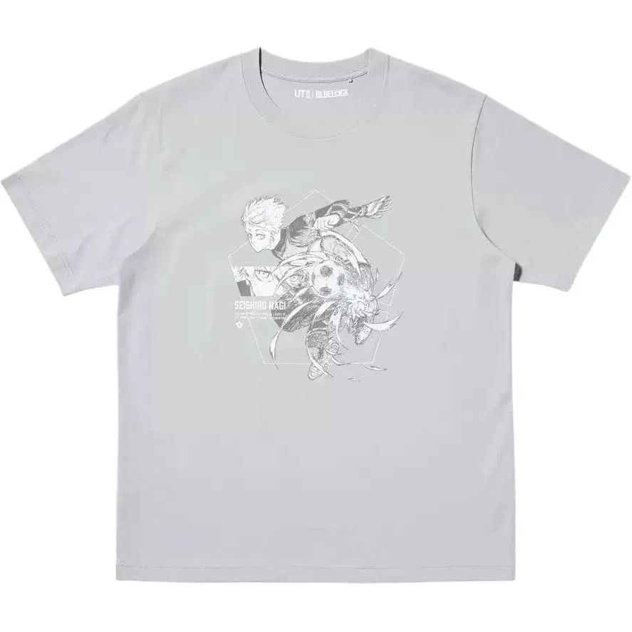 Футболка Uniqlo x LANSEJIANYU,LIANMINGKUAN SS26 серая