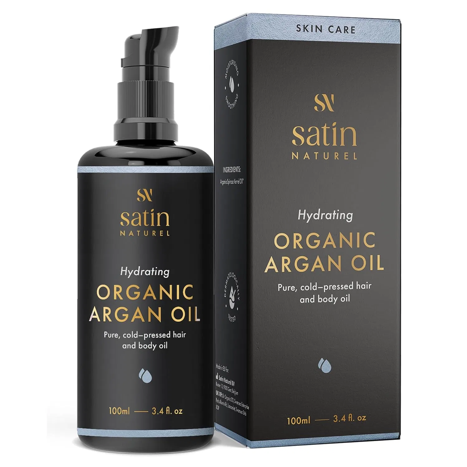 Органическое аргановое масло холодного отжима от Satin Naturel Satin Naturel, Argan Oil