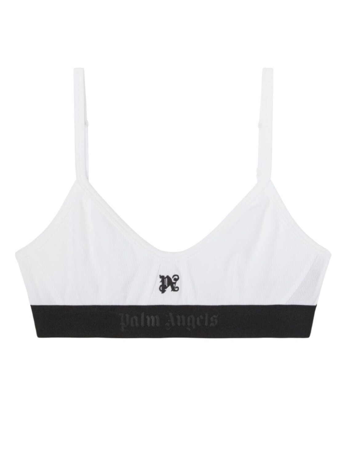 

Palm Angels жаккардовый бюстгальтер-балконет с монограммой, белый