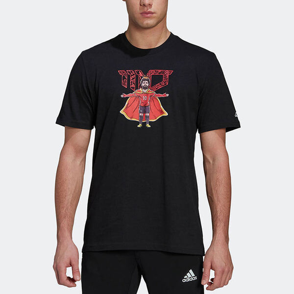 Футболка Men's adidas Cartoon Character Printing Round Neck Short Sleeve Black T-Shirt, мультиколор — фото 2