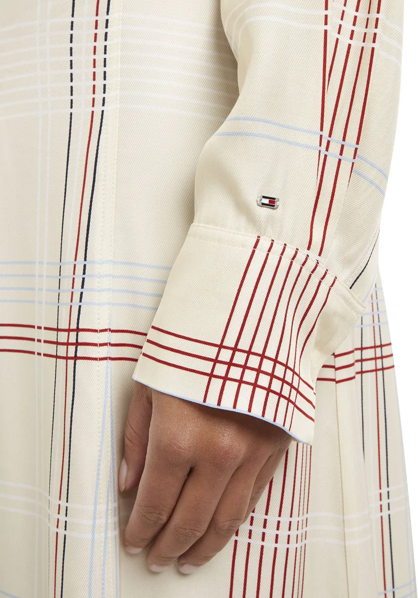 Платье-блузка Tommy Hilfiger "RWB CHECK FLUID MIDI DRESS " (Глобальная серия TH WOMEN), в клетку, цвет Global Stp Check/ S/ Lemon Ice — фото 4