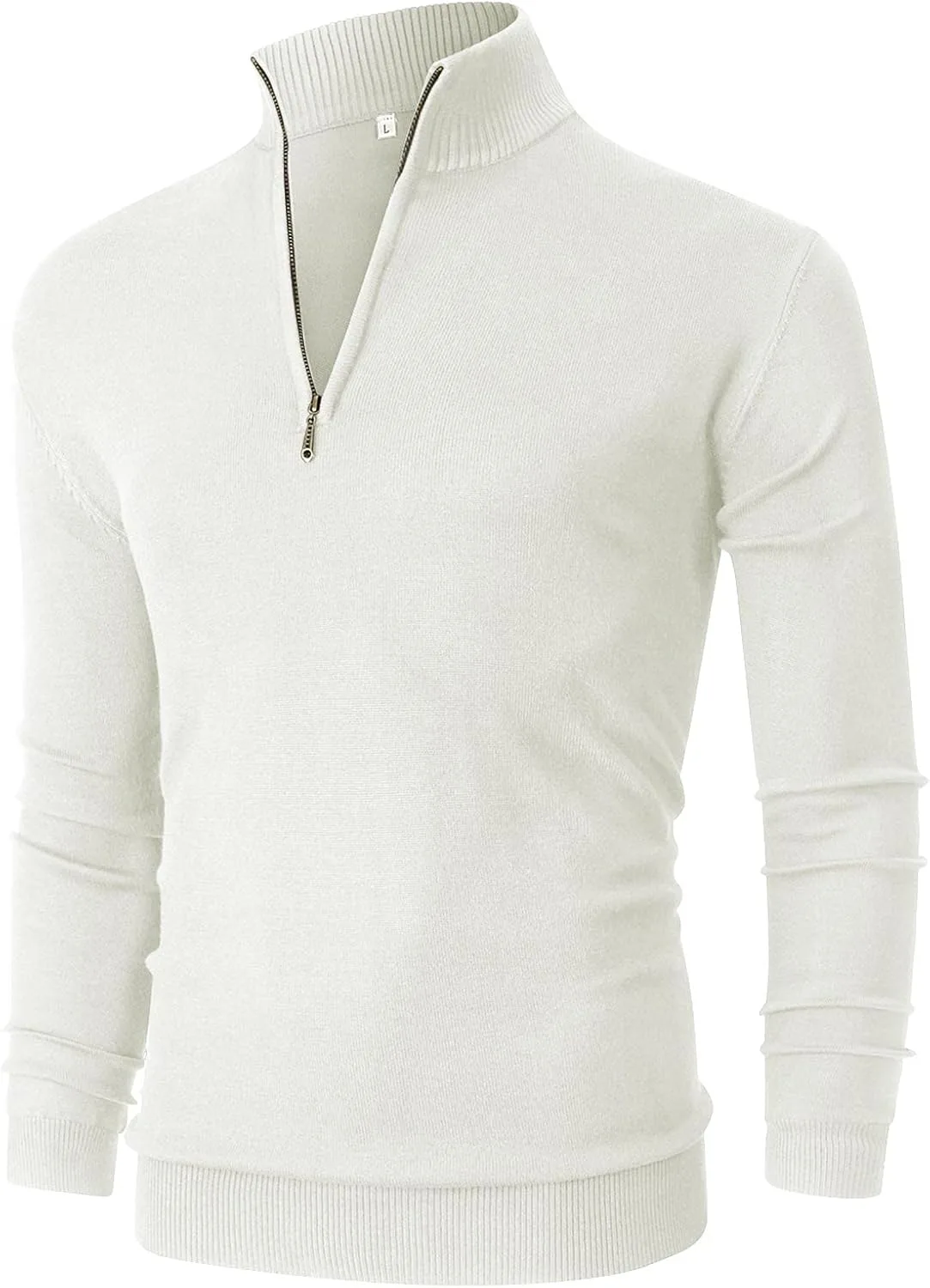 

NITAGUT мужской свитер с воротником-стойкой и молнией на четверть