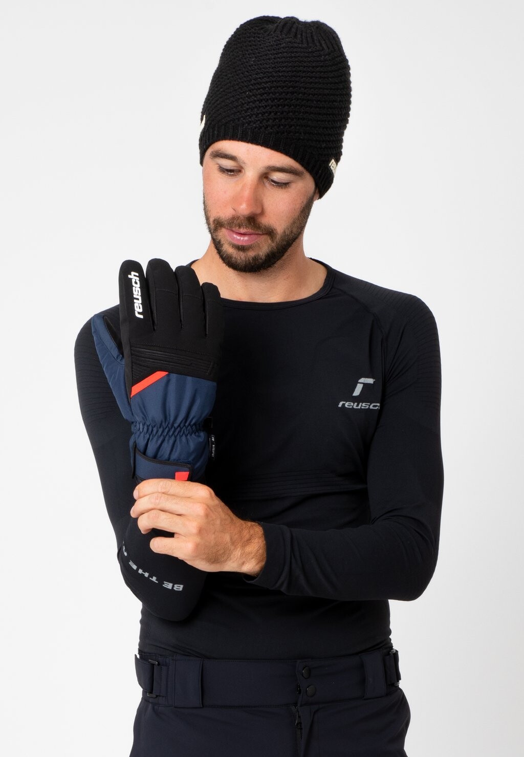

Перчатки Reusch, цвет dress blue fire red