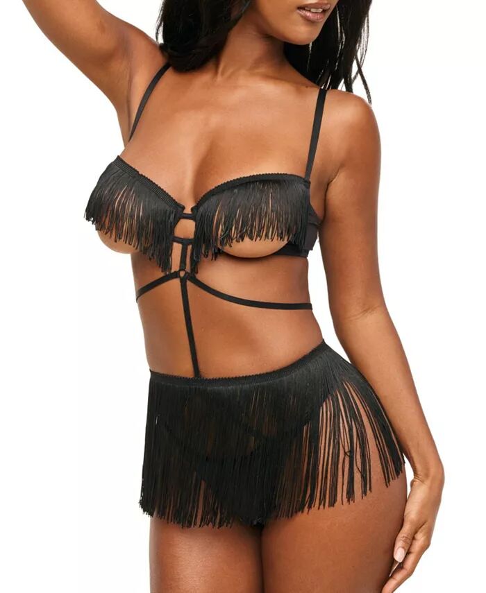 

Женское нижнее белье Neveah Fringe Playsuit Adore Me, черный