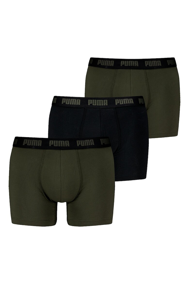 

Боксеры с логотипом на поясе - 3 пары Puma, черный