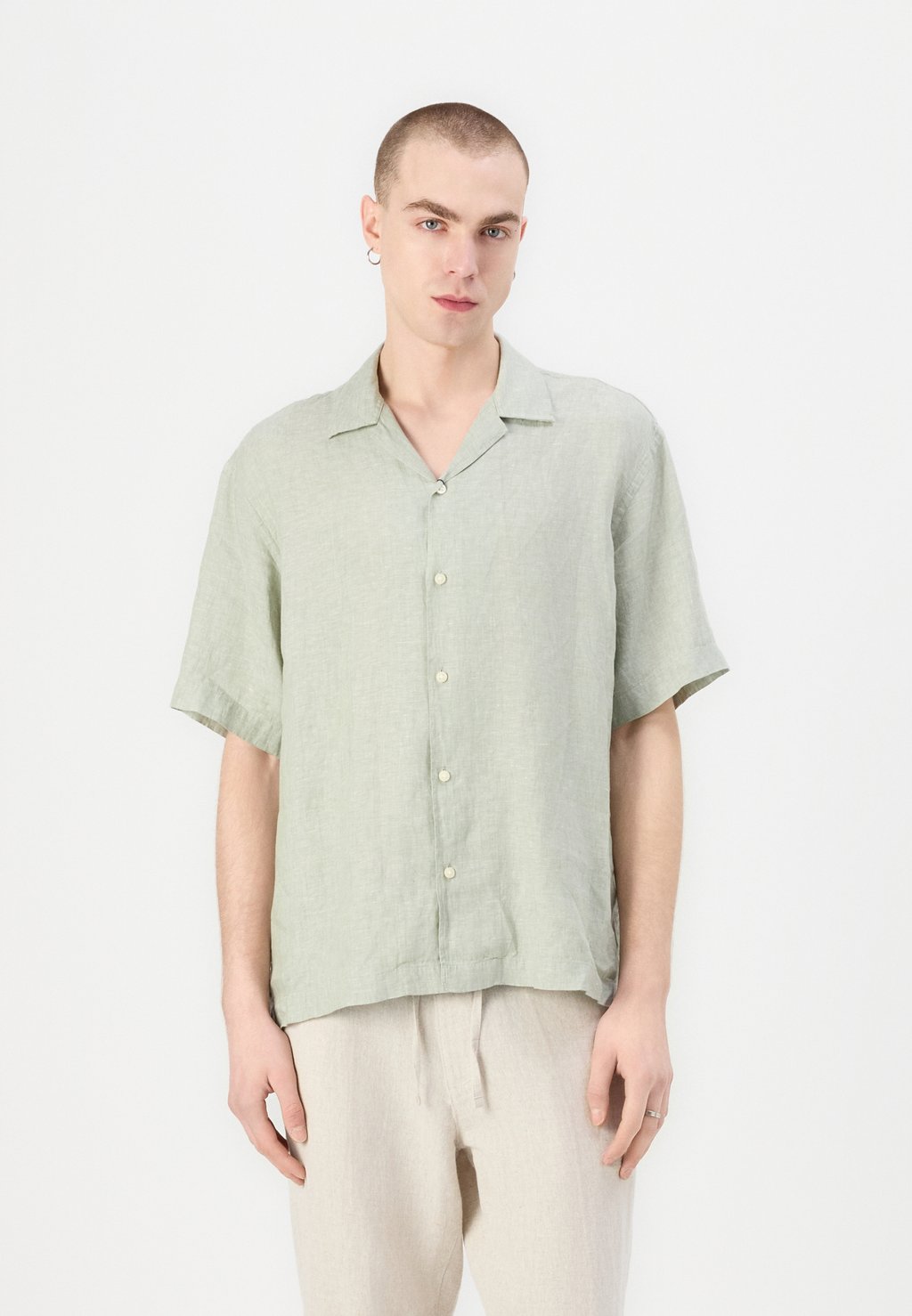 

Рубашка RELAXKYLIAN MIX SS RESORT Selected Homme, Iceberg Green/White