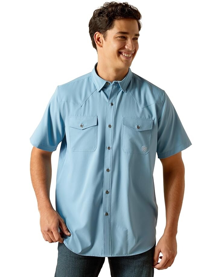 

Рубашка Ariat Venttek Western Fitted Shirt, цвет Blue Dawn