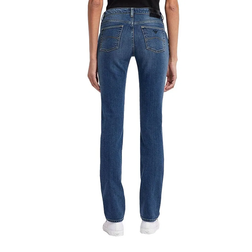 Джинсы Slim Fit Emporio Armani синие — фото 4