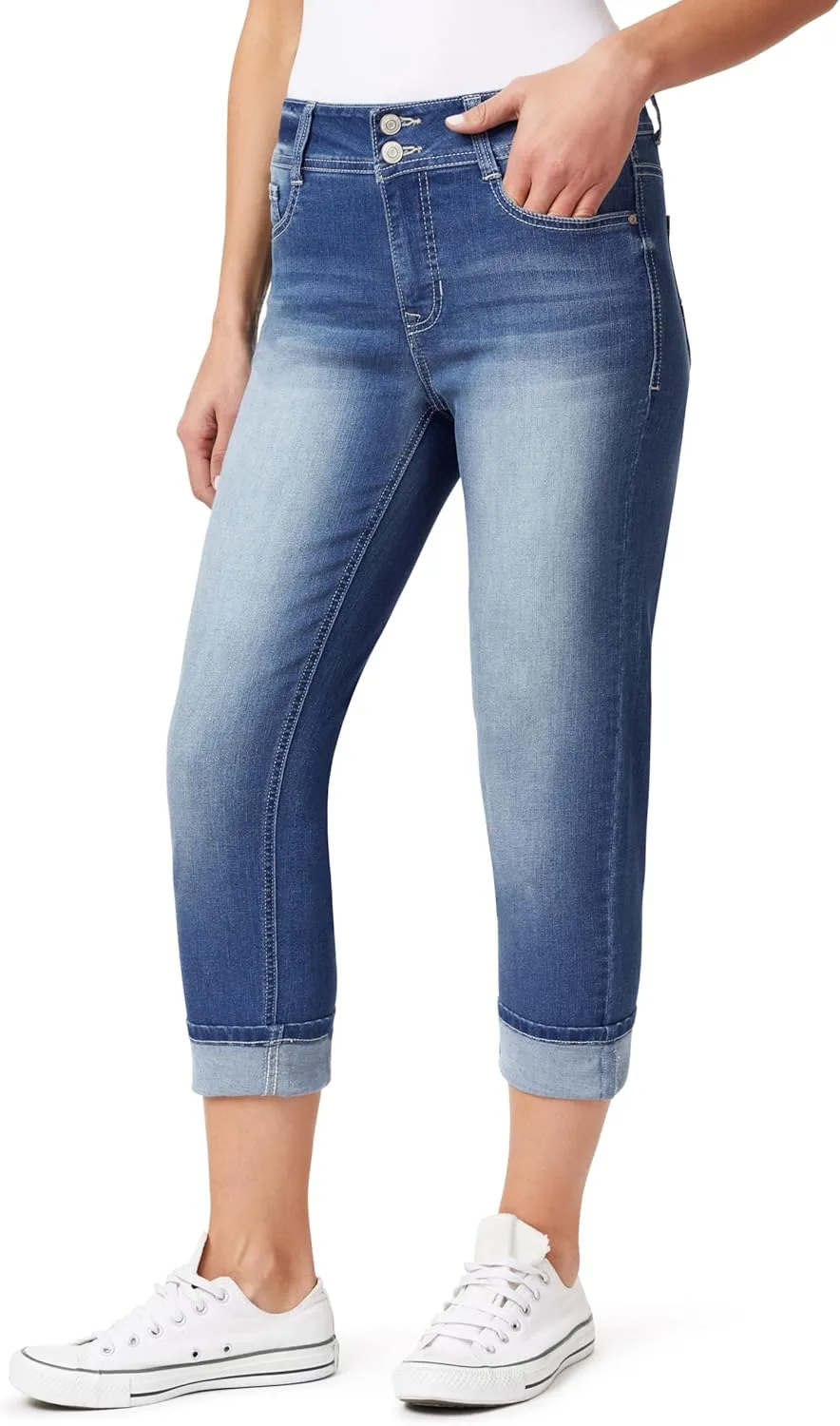 

Angels Forever Young Women's Everflex Curvy Skinny Bling 23.5" укороченные джинсы