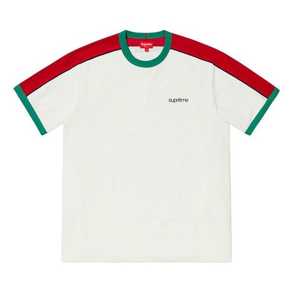 

Футболка ss19 shoulder stripe terry ss top tee Supreme, белый
