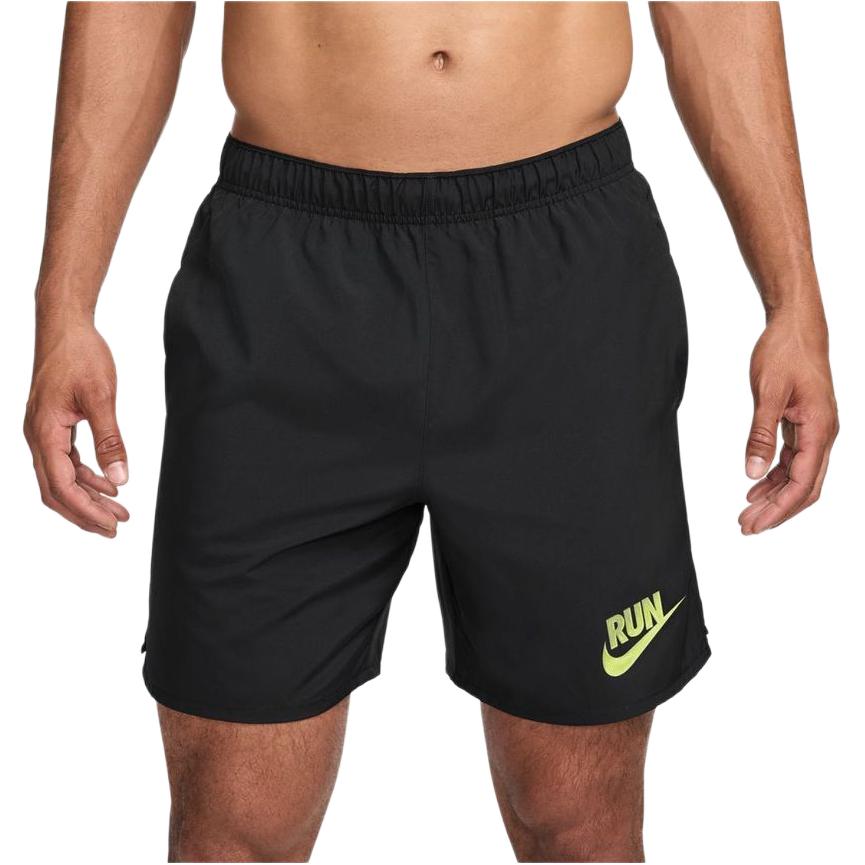 Мужские беговые шорты Challenger Run Energy Dri FIT 7' Unlined Nike, черный/светло-зеленый — фото 3