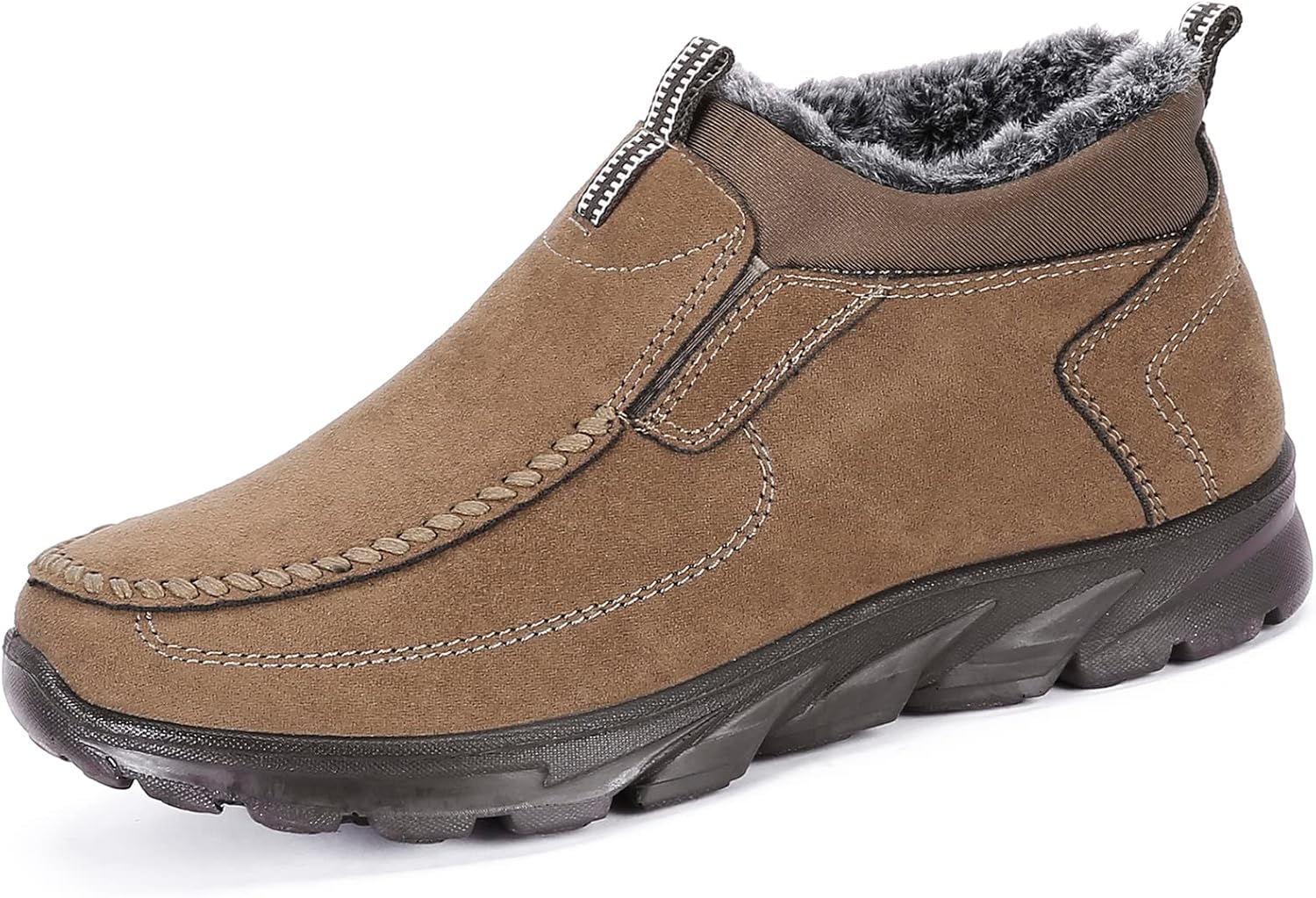 

Мужские зимние ботинки COSIDRAM, утепленные хлопком, слипоны, повседневные теплые кроссовки для прогулок и дома, A/Tan