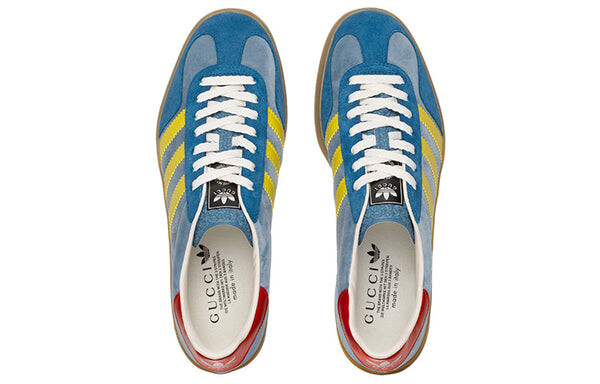 Кроссовки adidas x gazelle 'light blue suede' Gucci, голубой — фото 3