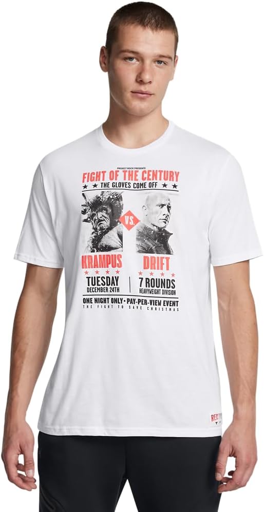 

Мужская футболка с коротким рукавом Under Armour Project Rock Red One Fight of The Century, (100) White/Black, Белый, Мужская футболка с коротким рукавом Under Armour Project Rock Red One Fight of The Century, (100) White/Black