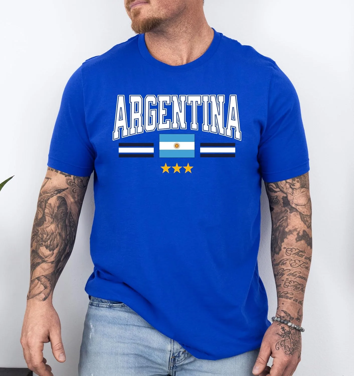 Футболка Argentina Soccer | Vintage Three Star Champions Tee — фото 2
