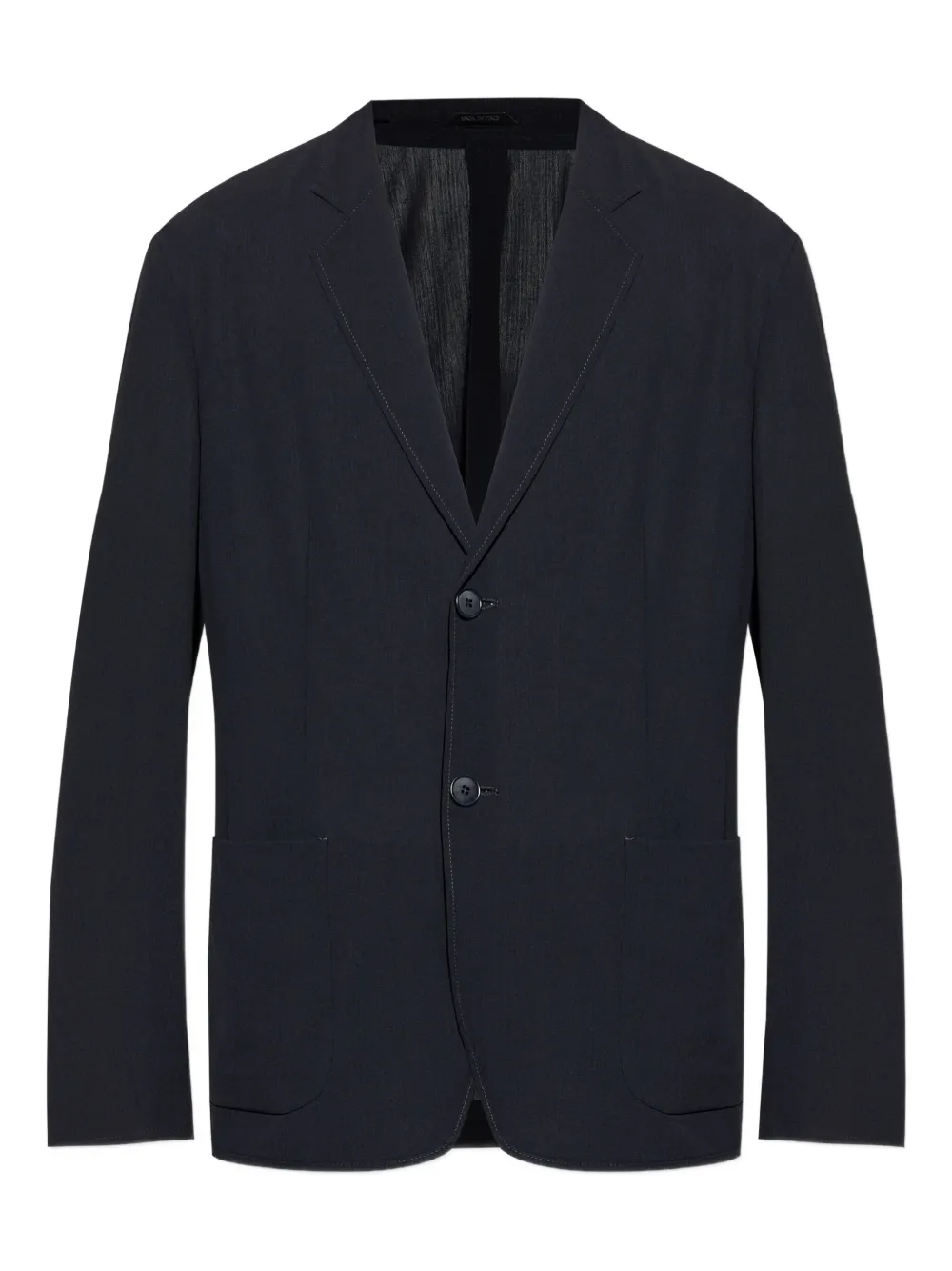 

Пиджак с тремя пуговицами и накладными карманами GIORGIO ARMANI, черный