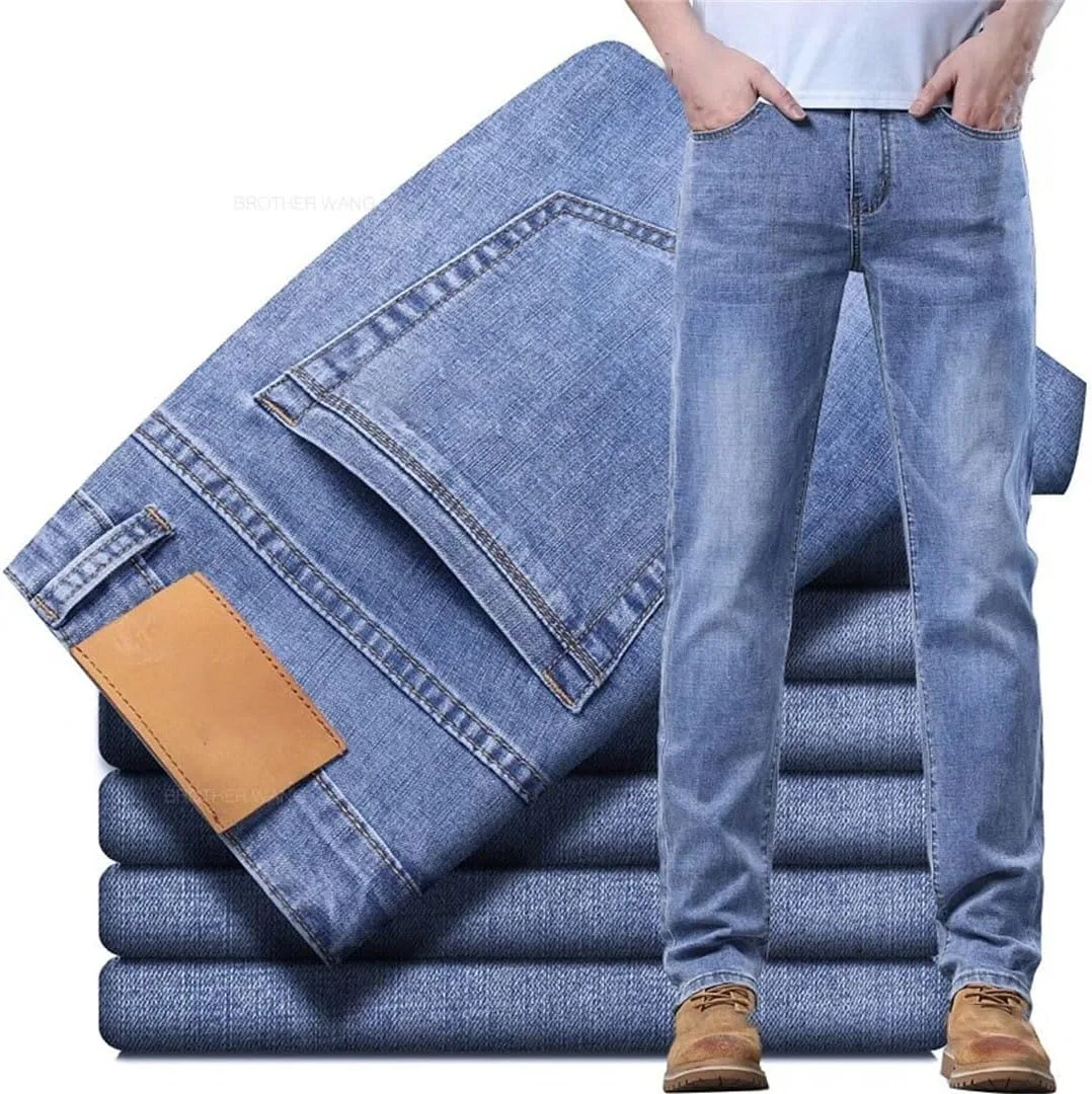 Джинсы Slim Fit Stretch Denim, Сине-серый — фото 2