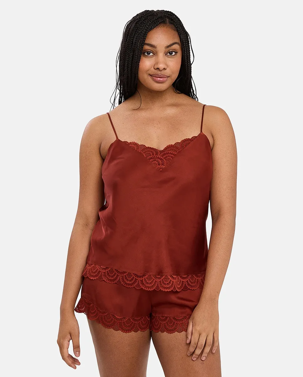 

Майка на лямках из вискозы Sans Complexe, карамельный