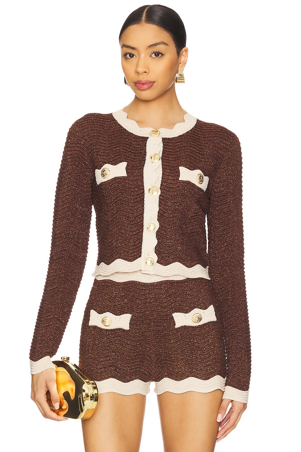 

Трикотажная куртка Dallys Retrofete, metallic chestnut & bone